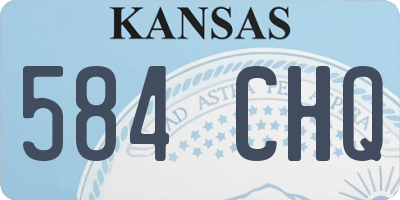 KS license plate 584CHQ