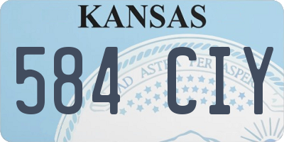 KS license plate 584CIY