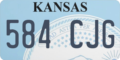 KS license plate 584CJG