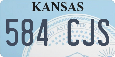 KS license plate 584CJS