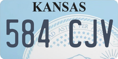 KS license plate 584CJV
