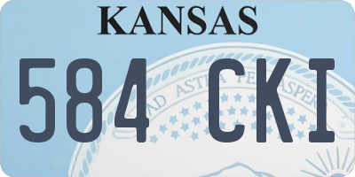 KS license plate 584CKI