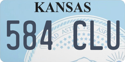 KS license plate 584CLU