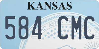 KS license plate 584CMC