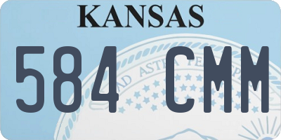KS license plate 584CMM