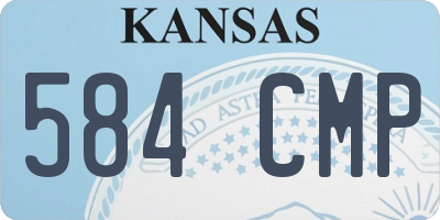 KS license plate 584CMP