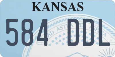 KS license plate 584DDL
