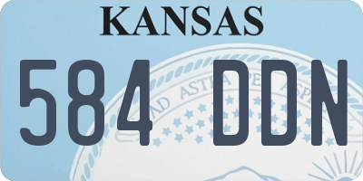 KS license plate 584DDN