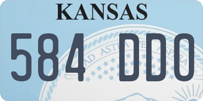 KS license plate 584DDO