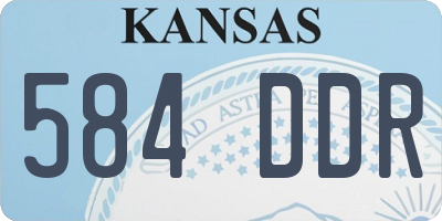 KS license plate 584DDR