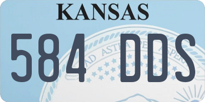 KS license plate 584DDS
