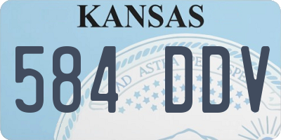 KS license plate 584DDV