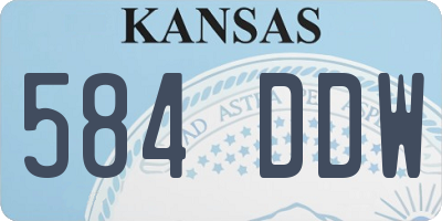 KS license plate 584DDW