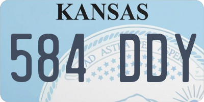 KS license plate 584DDY
