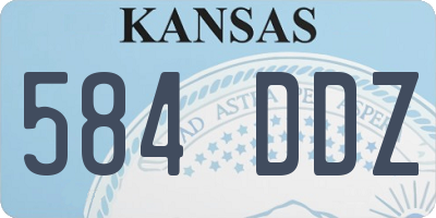 KS license plate 584DDZ