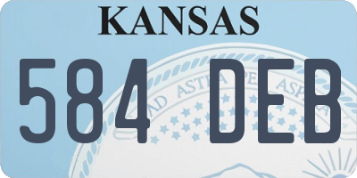 KS license plate 584DEB