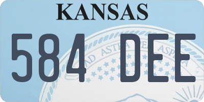 KS license plate 584DEE