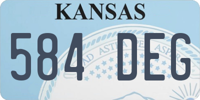 KS license plate 584DEG