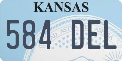 KS license plate 584DEL