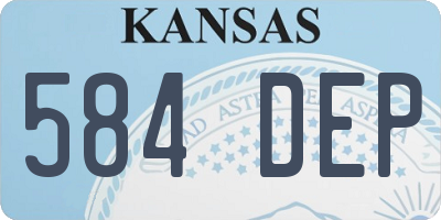 KS license plate 584DEP