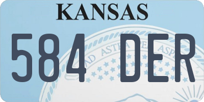 KS license plate 584DER
