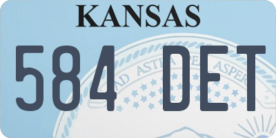 KS license plate 584DET