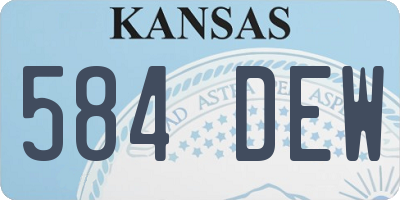 KS license plate 584DEW