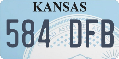 KS license plate 584DFB