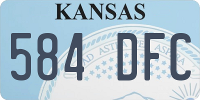 KS license plate 584DFC