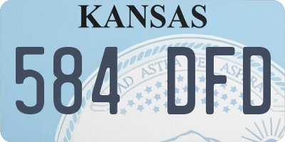 KS license plate 584DFD