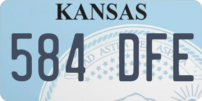 KS license plate 584DFE