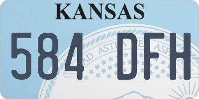 KS license plate 584DFH