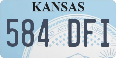 KS license plate 584DFI