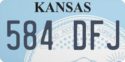 KS license plate 584DFJ