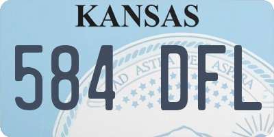 KS license plate 584DFL