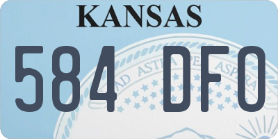 KS license plate 584DFO