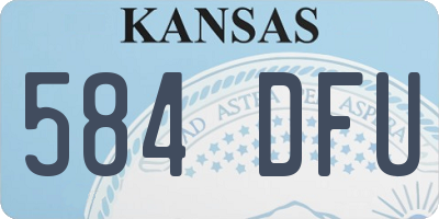 KS license plate 584DFU