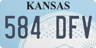 KS license plate 584DFV