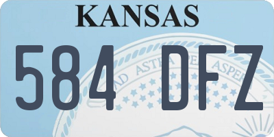 KS license plate 584DFZ