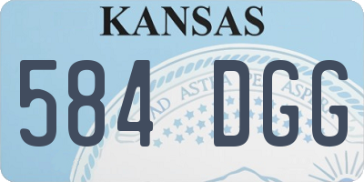 KS license plate 584DGG