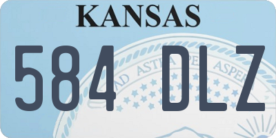 KS license plate 584DLZ
