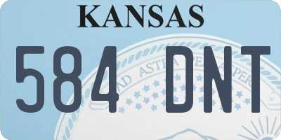 KS license plate 584DNT