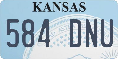 KS license plate 584DNU