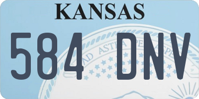 KS license plate 584DNV