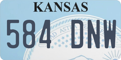 KS license plate 584DNW