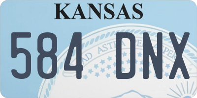 KS license plate 584DNX
