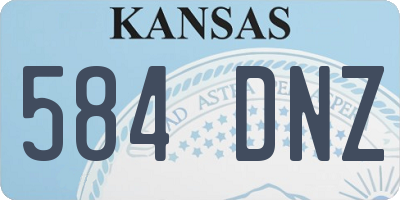 KS license plate 584DNZ