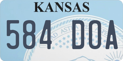 KS license plate 584DOA