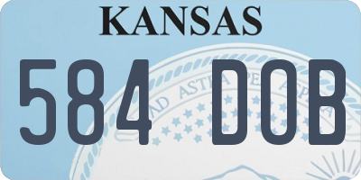 KS license plate 584DOB