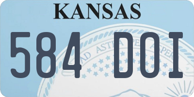 KS license plate 584DOI